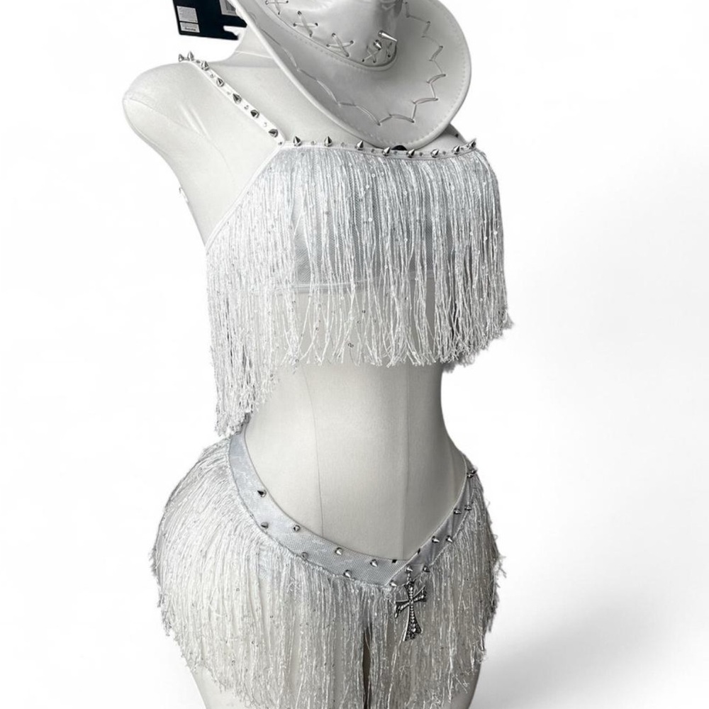 Dolls Kill Rave Rodeo Cowgirl Costume -WHITE- but make it ✨BETTER✨